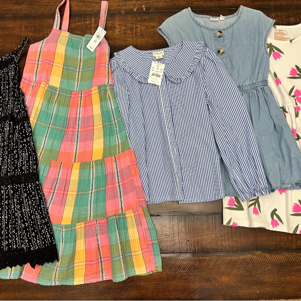 Colorful Plaid Kids Dress